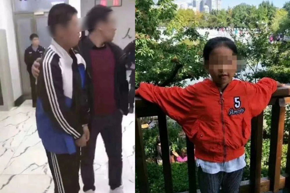 13歲蔡男（左藍衣）性侵10歲女童（右）不遂後將她殺害棄屍。（澎拜新聞）
