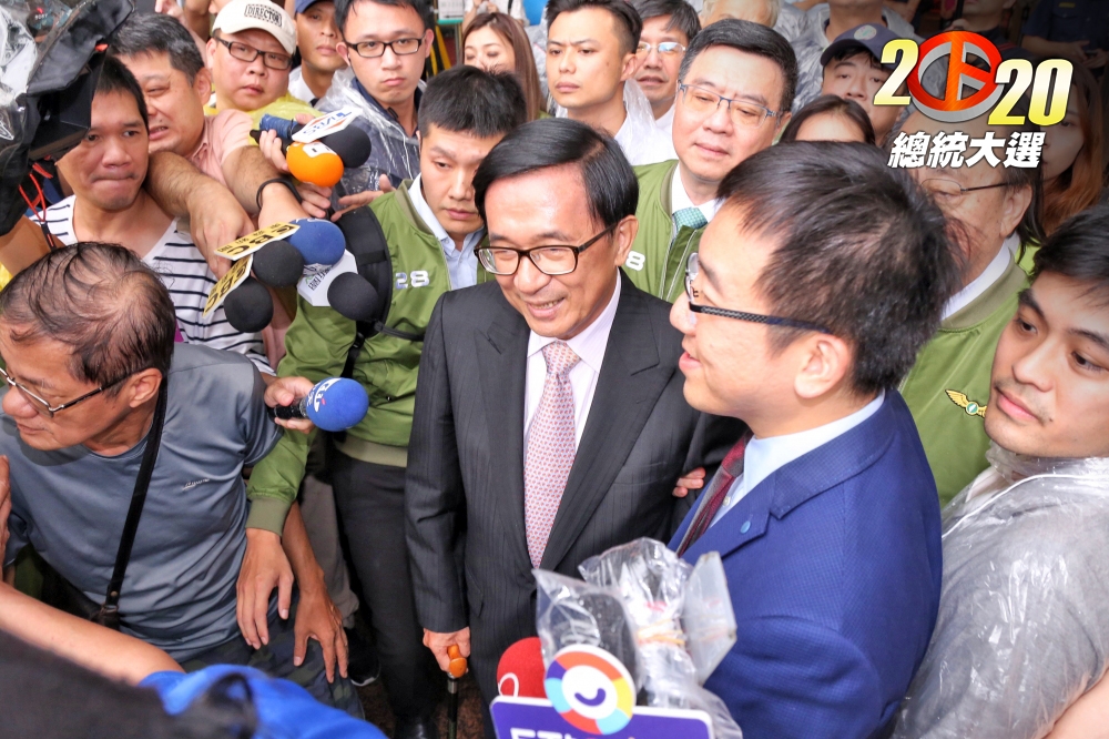 對於呂秀蓮自行宣布退選，陳水扁指出，這樣的結果並不意外。（資料照片／王傳豪攝）