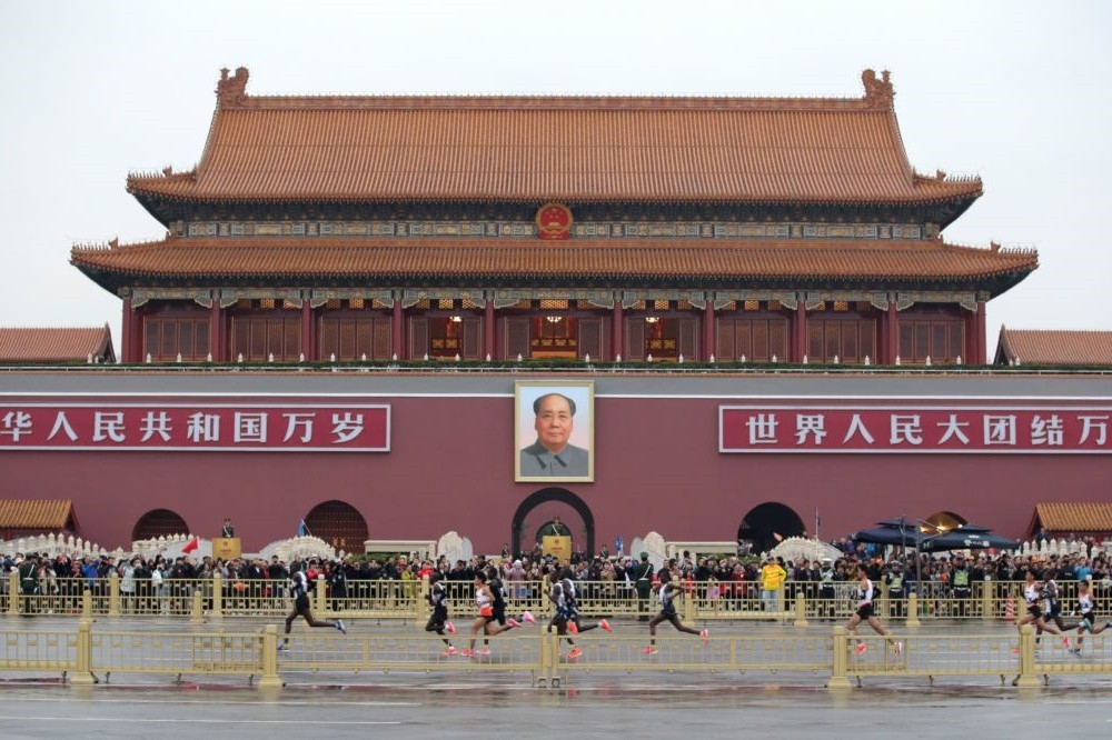 中國北京天安門。（湯森路透）