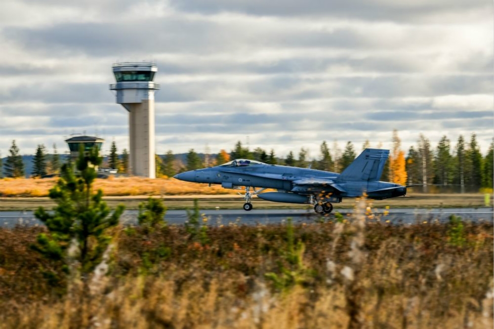 芬蘭現役F/A-18「大黃蜂」戰機。（圖片取自芬蘭空軍）