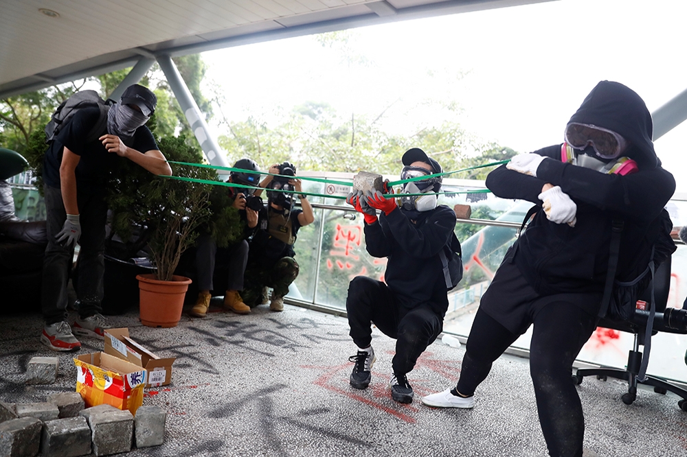 香港示威者再發起「三罷」行動。（湯森路透）