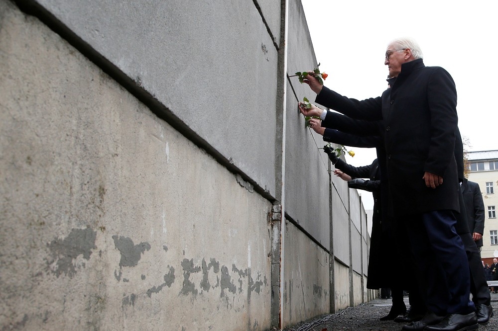 德國紀念柏林牆倒塌30周年的活動，與五年前相比太過落寞。（湯森路透）