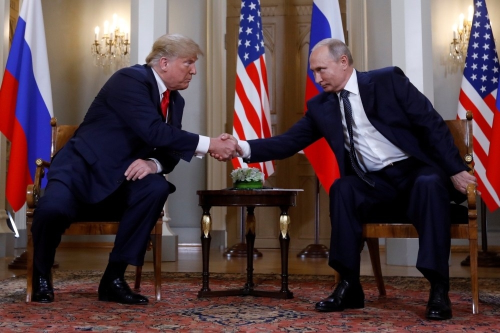 美國總統川普（左）、俄羅斯總統普京（右）。（湯森路透）