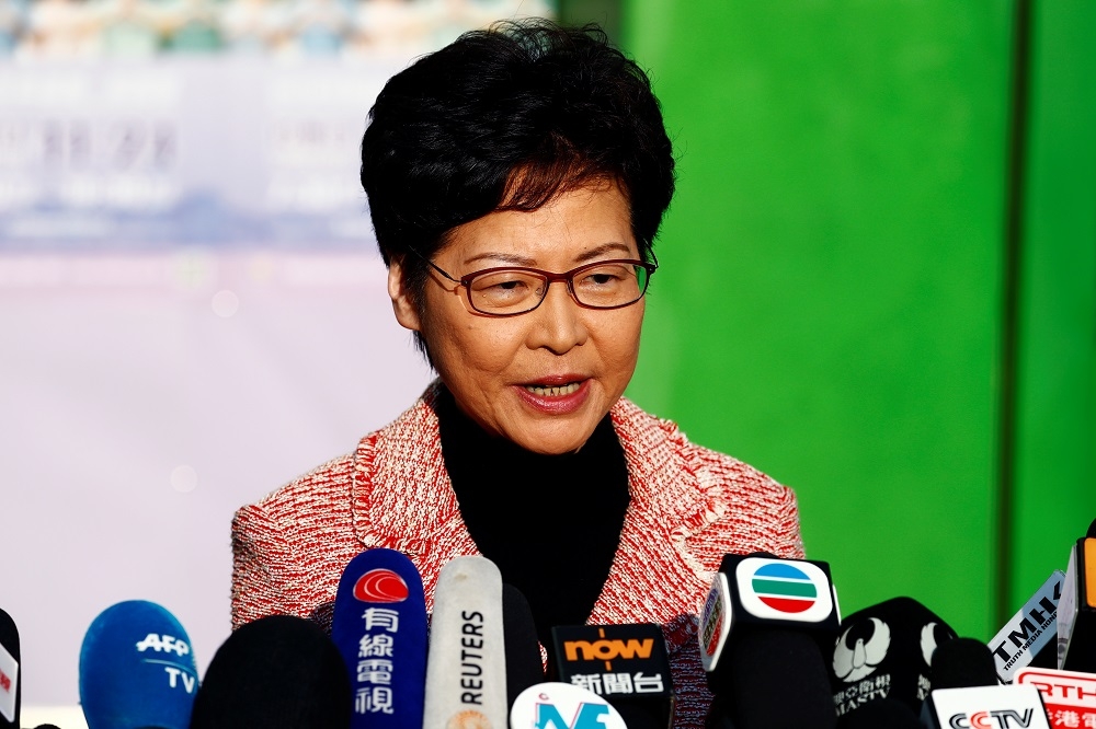 香港特首林鄭月娥表示，特區政府將會虛心聆聽市民的意見。（湯森路透）