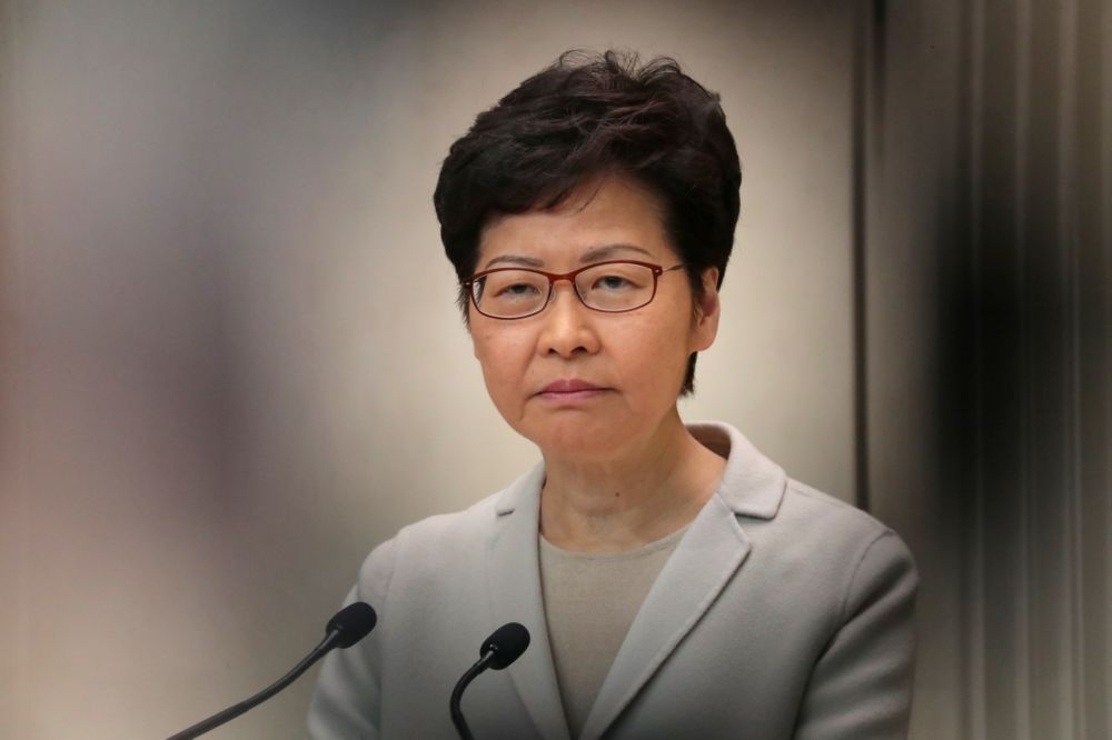 林鄭月娥26日表示，盼望香港社會儘快回復平靜。（湯森路透）