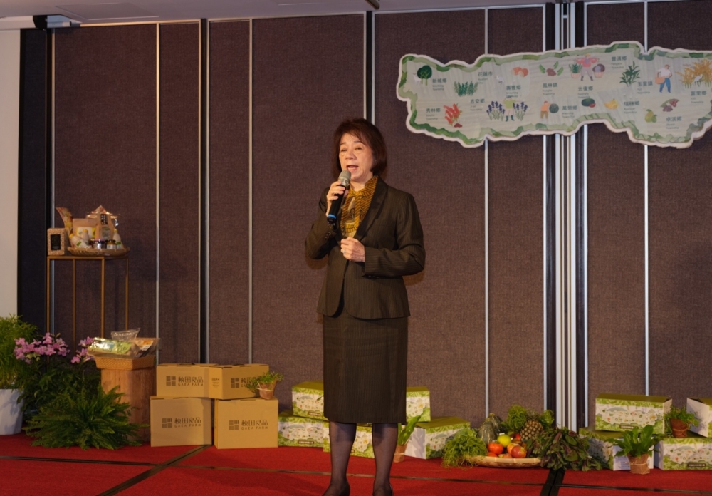 圖說：君達集團董事長尹純綢表示，去年成功串連在地有機小農，品牌策略與綠色平台的經濟模式，推動花蓮優質有機農產品。(君達提供)