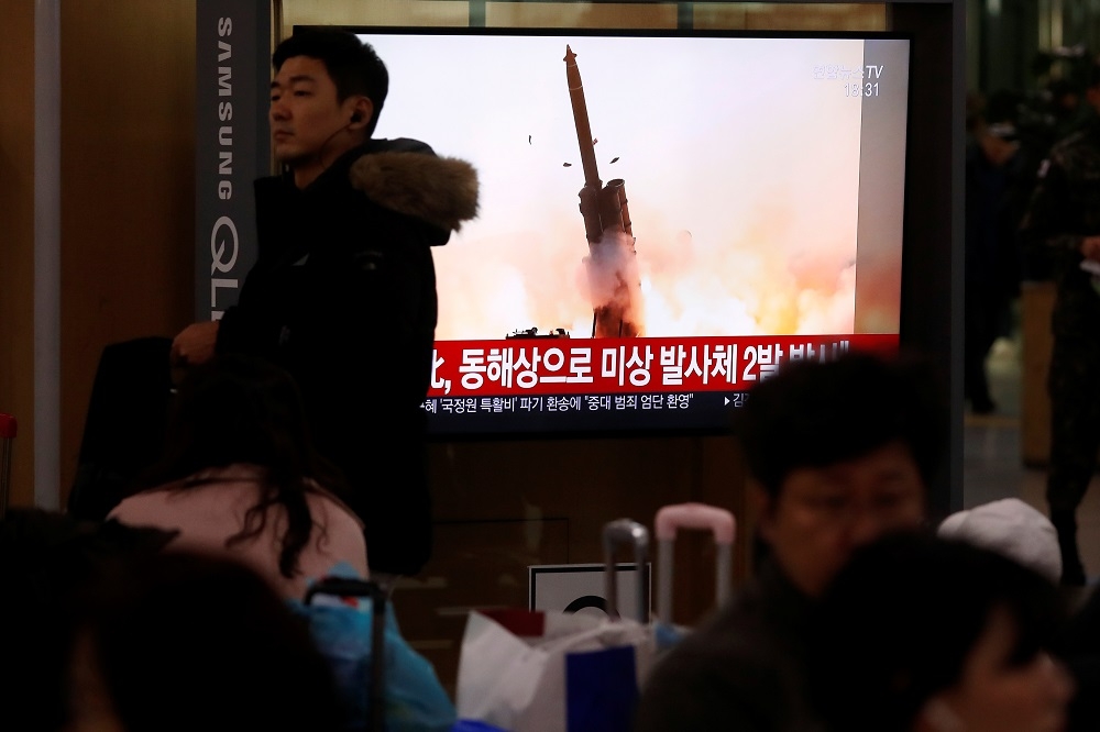 北韓在11月28日又傳試射武器。（湯森路透）