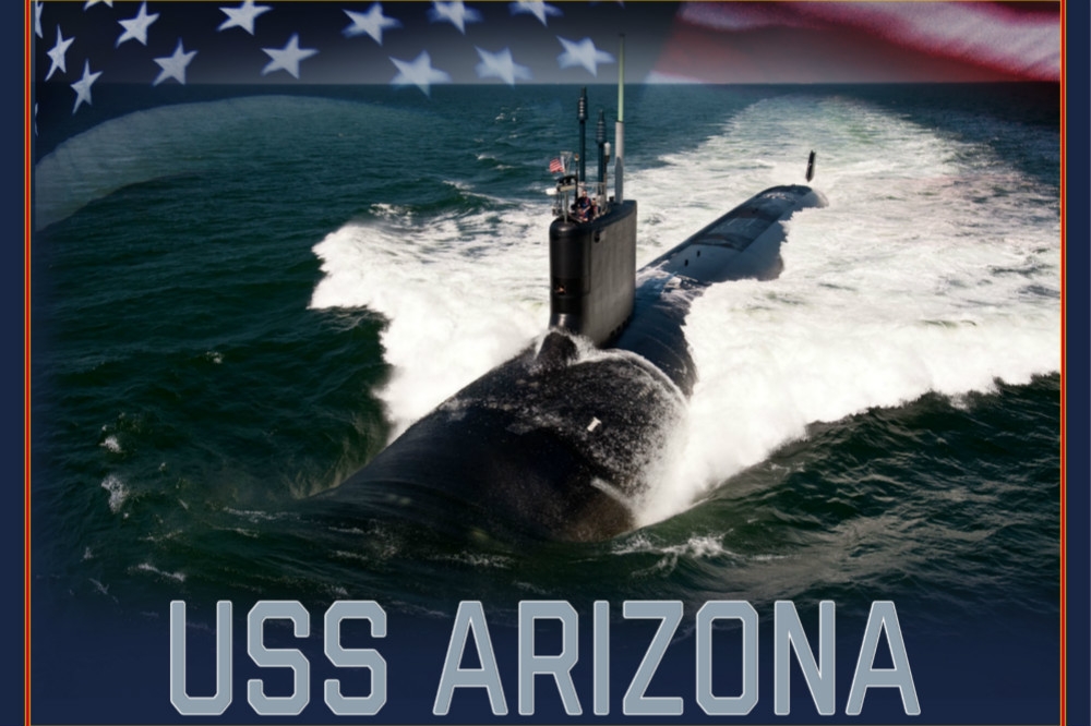 紀念1941年珍珠港事變，美軍將命名新維吉尼亞級潛艦為「亞歷桑那號」。（圖片取自美國海軍）