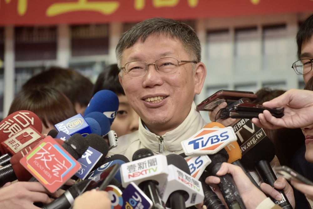 台北市長柯文哲自嘲，罷柯有可能比罷韓容易。（資料照片／張哲偉攝）