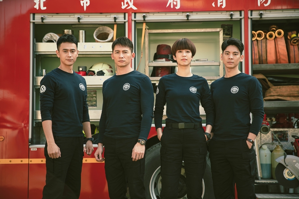《火神的眼淚》演員劉冠廷（左至右）、溫昇豪、陳庭妮、林柏宏（公視提供）