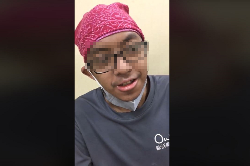 日前1名血癌末期的男子，自拍影片呼籲大家要回家投票，引起網友動容。（翻攝自Mimi Liu臉書）