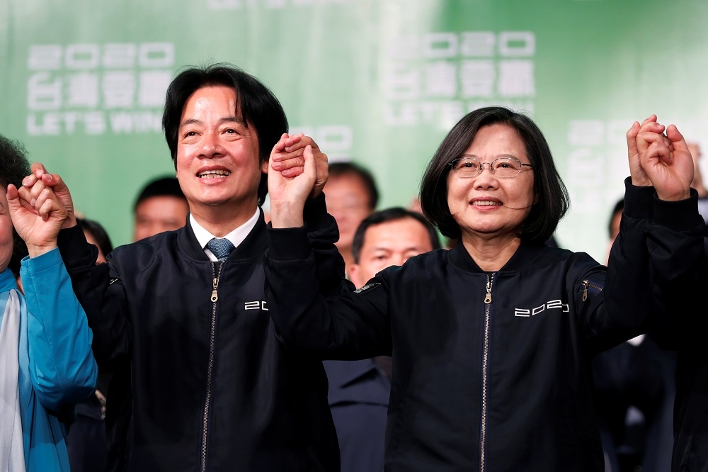 台灣大選11日落幕，由現任總統蔡英文贏得第二任期。（湯森路透）