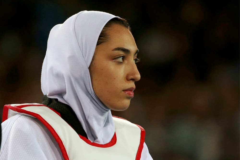 現年21歲、曾獲里約奧運跆拳道銅牌的伊朗女性選手基米雅。（湯森路透）
