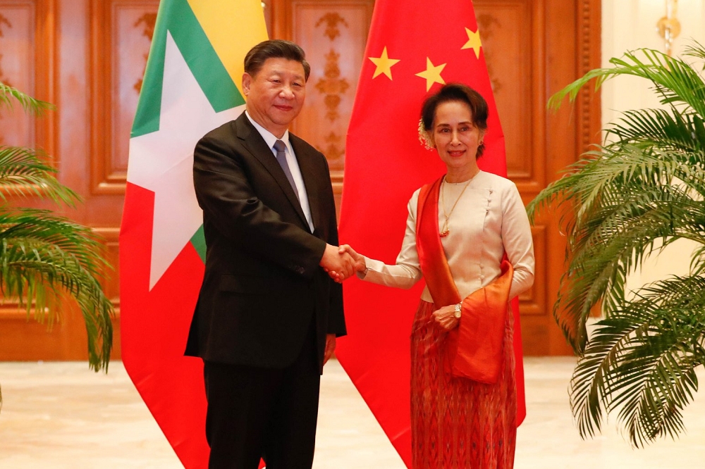 中國國家主席習近平18日赴緬甸訪問，「中緬聯合聲明」中文版明確寫入「緬方認為台灣是中華人民共和國不可分割的部分」。（取自Myanmar State Counsellor Office臉書）