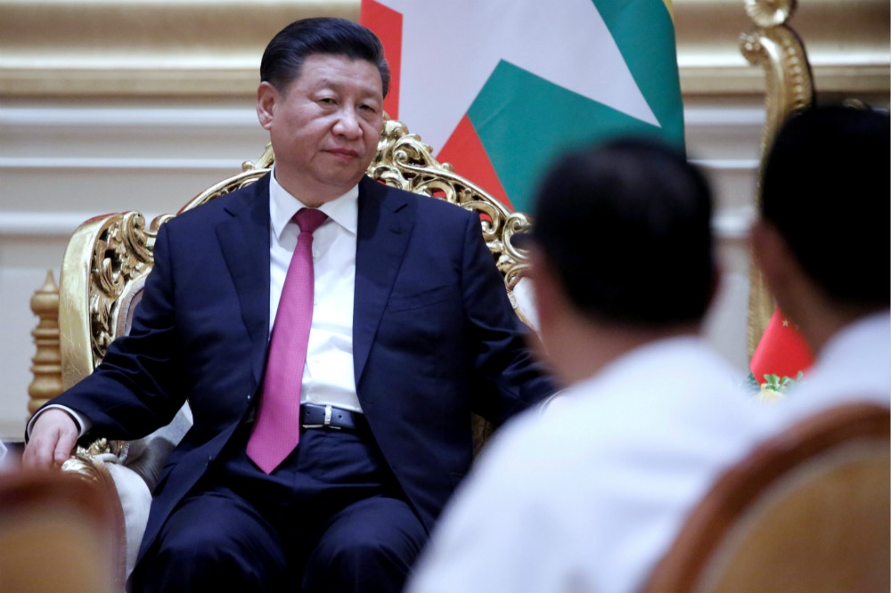 出訪緬甸的中國國家主席習近平。（湯森路透）