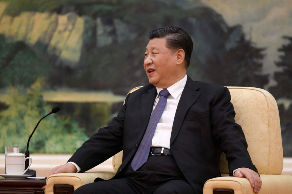 中國國家主席習近平會見世衛組織代表團。（湯森路透）
