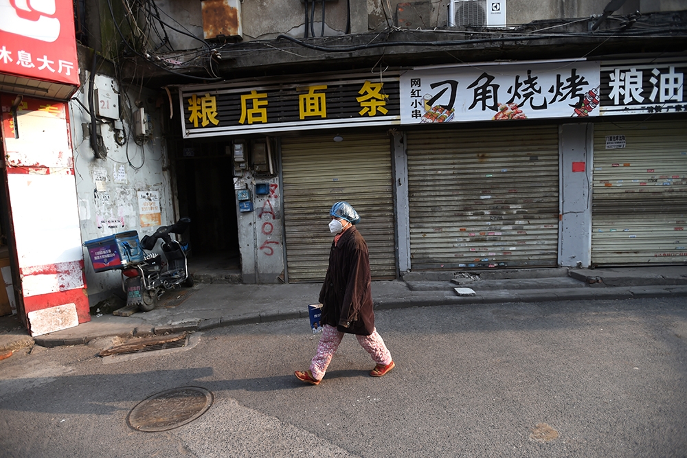 武漢市政府宣布，外地人能分批離城。（湯森路透）