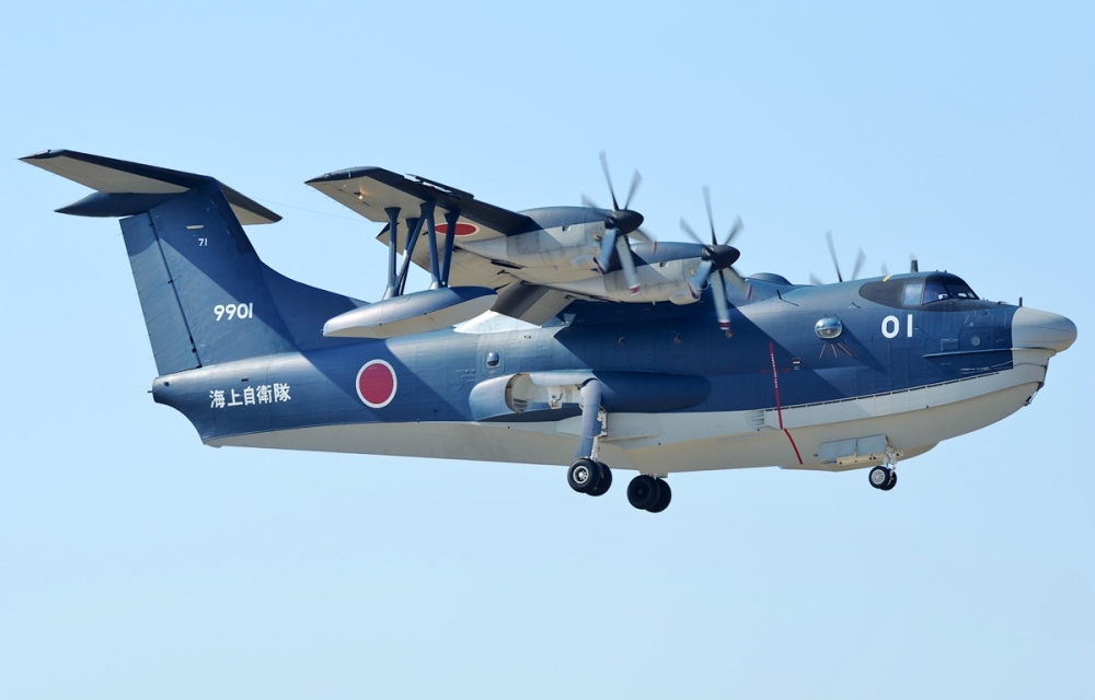日本海上自衛隊的救難機US-2飛行艇。（圖片摘自維基百科）