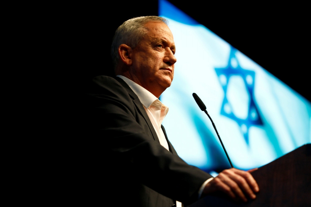 以色列總統委任「藍與白」主席甘茨組閣。（湯森路透）