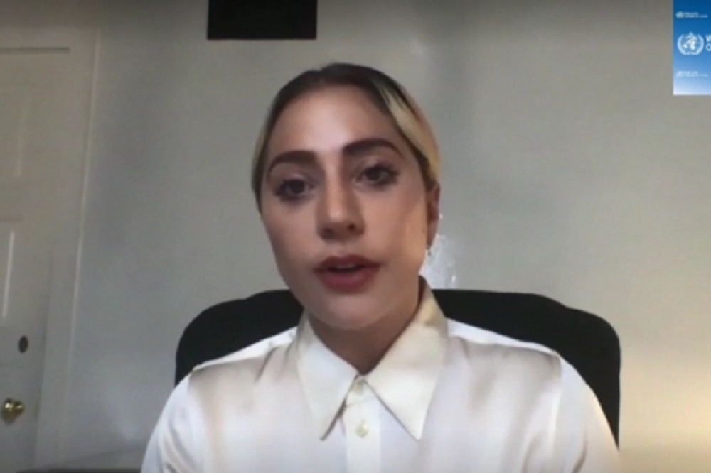 Lady Gaga17日在WHO視訊會議公開力挺譚德塞，大讚他是一個「真正的超級明星」。（湯森路透）