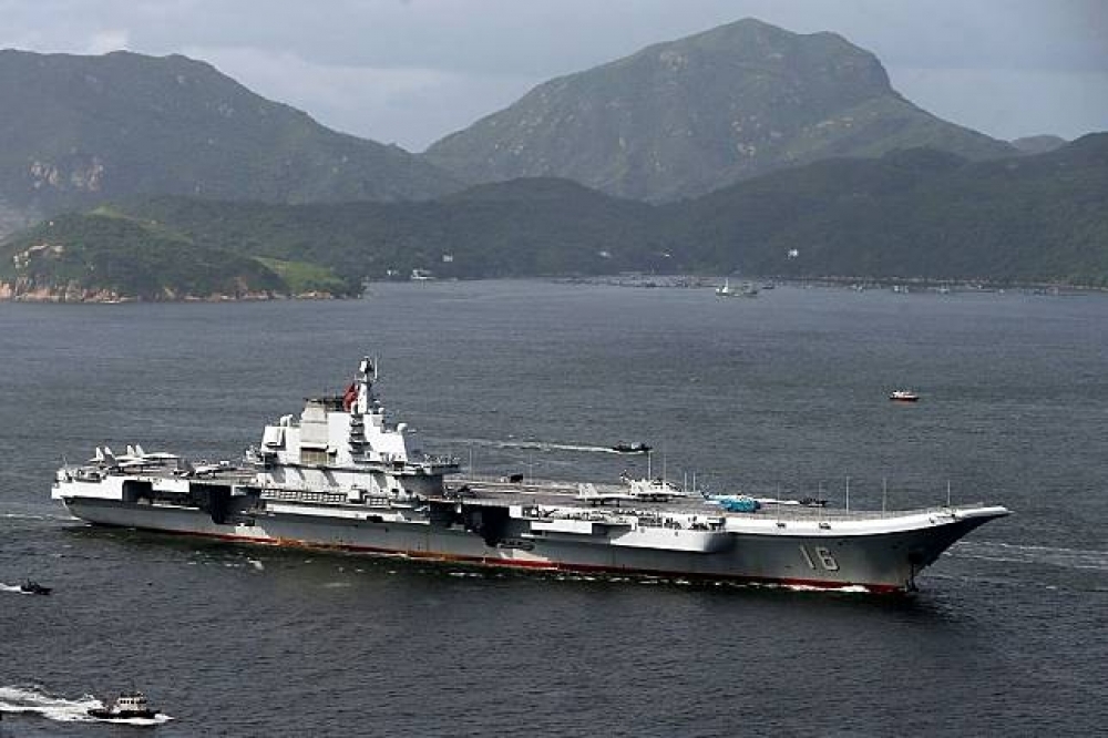 中國遼寧艦的資料照片。（湯森路透）