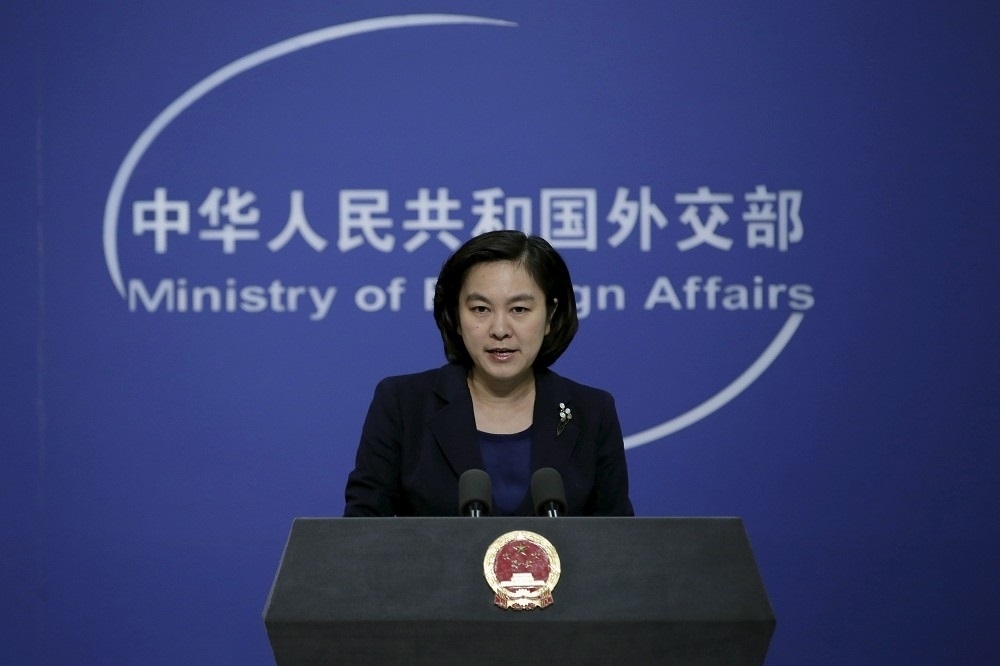 中國外交部發言人華春瑩，回應美國副國安顧問博明的五四運動主題相關演說。（湯森路透）
