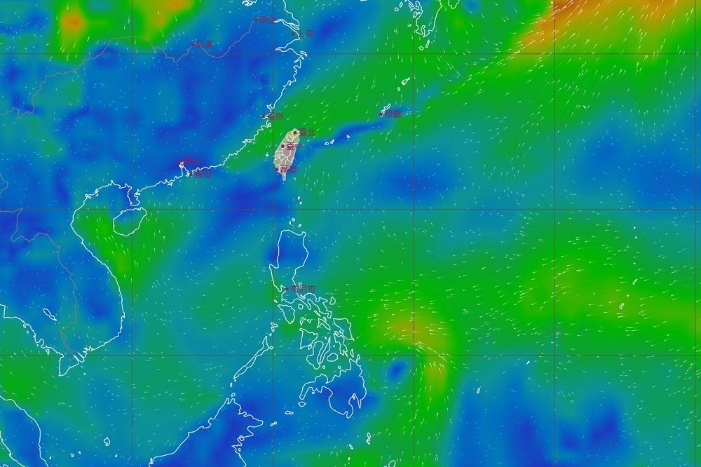 氣象局表示，位於菲律賓東方海面的低壓雲系，最快近2日有機會發展為熱帶性低氣壓。（取自中央氣象局）