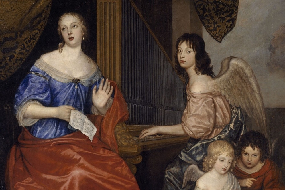 路易十四的情婦露易絲．德．拉瓦利埃爾（Louise de La Vallière）和她的孩子（取自維基百科）