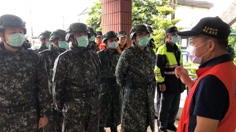 國軍救援部隊已進駐屏東縣。（國防部提供）
