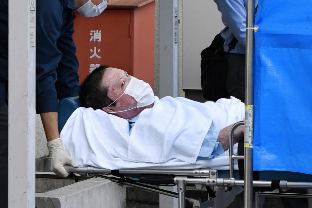 日本京都府警27日逮捕、京阿尼工作室縱火案嫌犯青葉真司。（湯森路透）