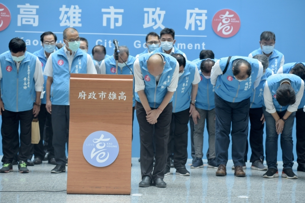 高雄市長韓國瑜罷免案高票過關，國民黨聲勢再受重挫，持續在低谷盤旋。（張哲偉攝）