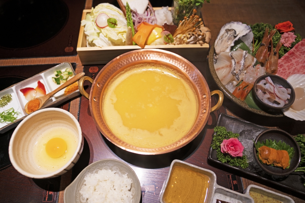 『北海道海膽和牛鍋』單人套餐（陳沛妤攝）