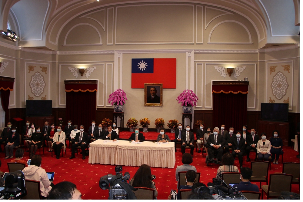 總統府22日下午3點公布第六屆監察委員與國家人權委員會委員名單。（王侑聖攝）
