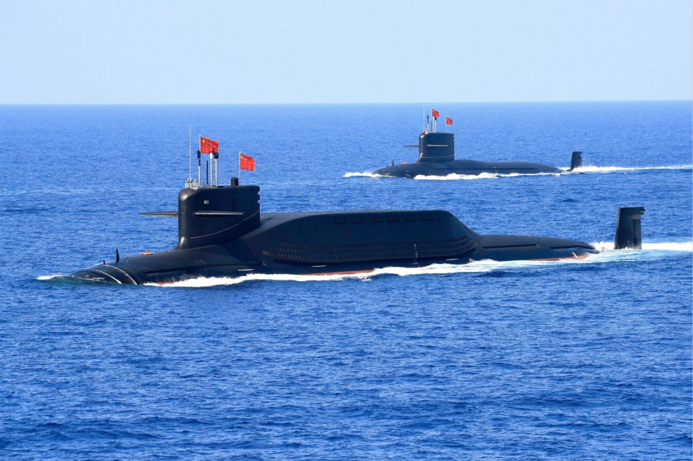 中國海軍現役的09IV型核潛艦。（湯森路透）