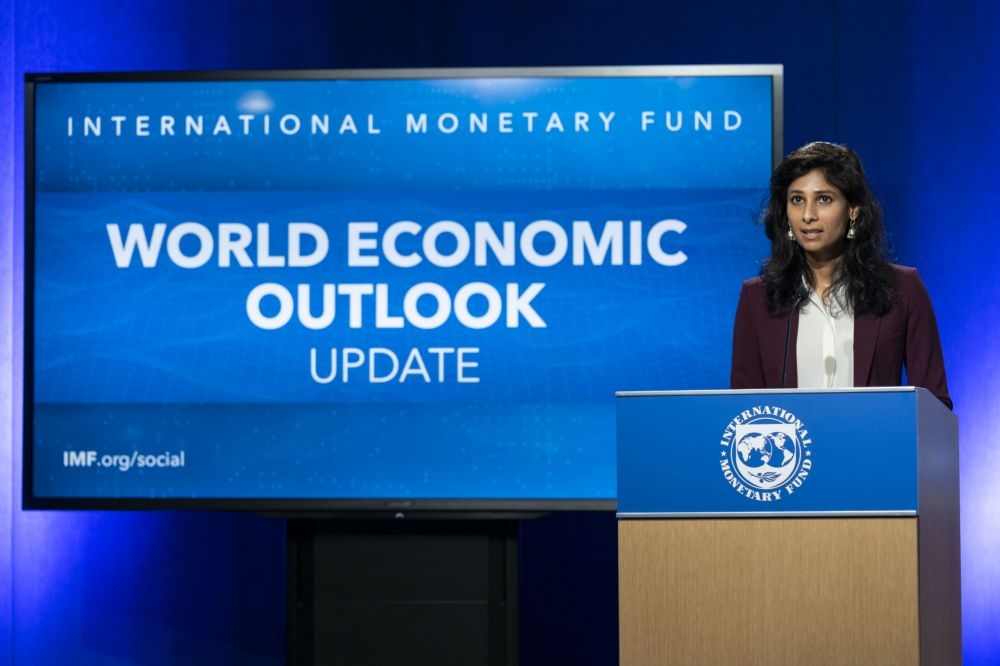 IMF預測美國2020年經濟規模將萎縮6.6%。（湯森路透）