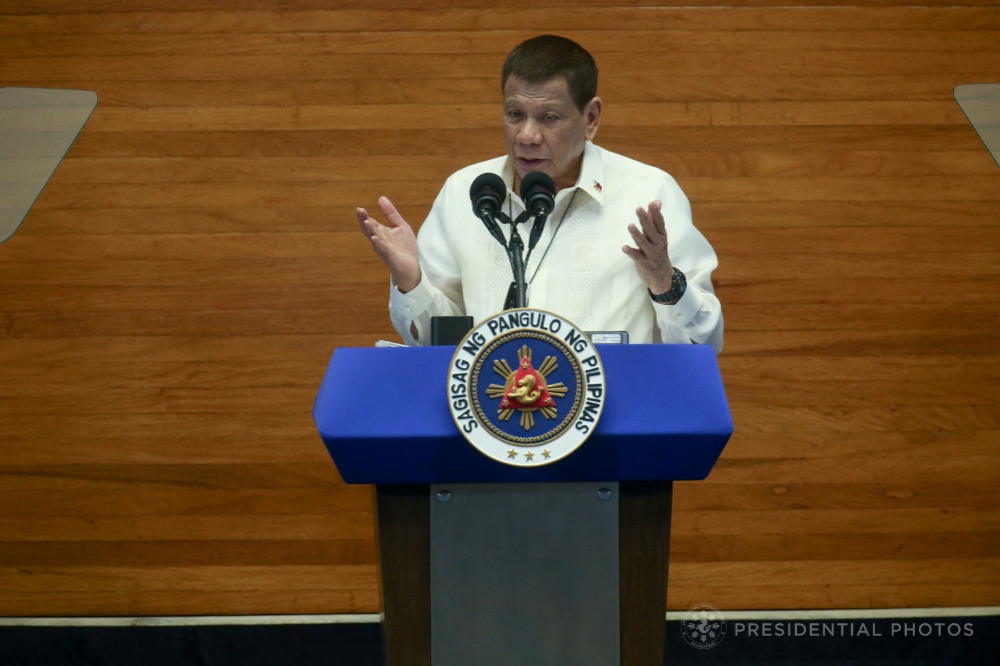 菲律賓總統杜特蒂27日進行國情咨文報告。（湯森路透）
