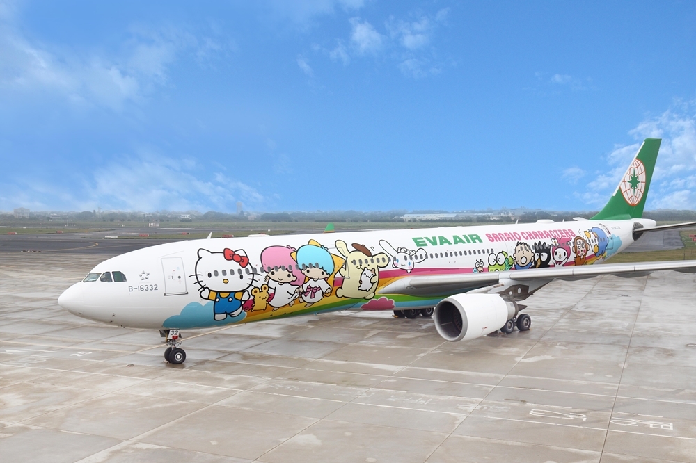 「長榮航空『類出國』新體驗」專案航班由超人氣的Hello Kitty夢想機執飛（長榮航空提供）