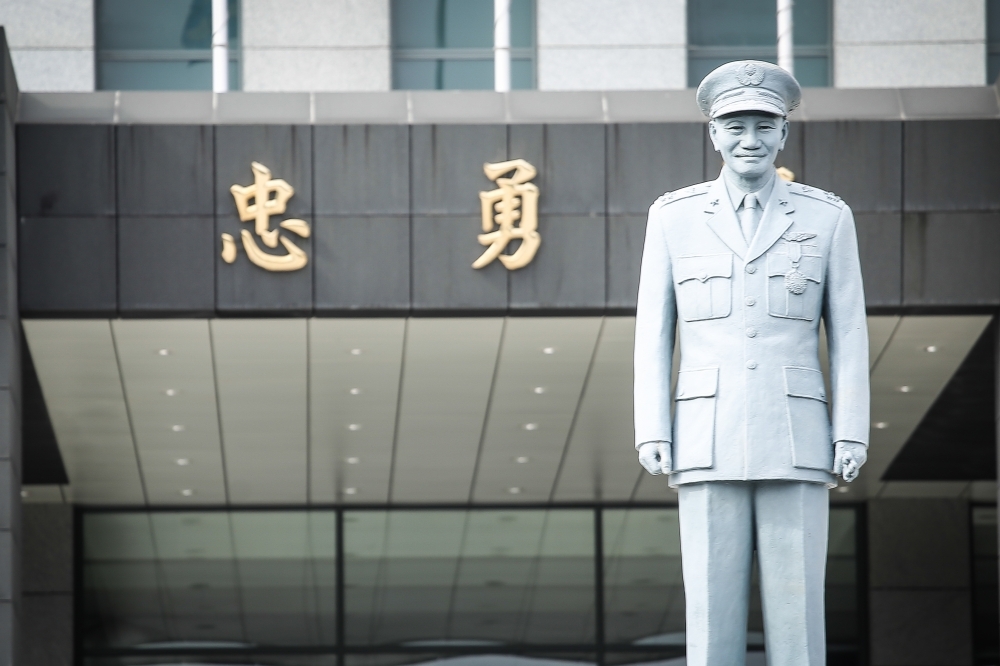 中華民國先總統蔣介石雕像。（陳品佑攝）