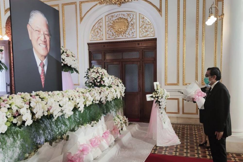 前總統馬英九1日上午到台北賓館李登輝追思會場告別致意。（取自馬英九臉書）