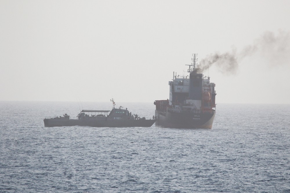 伊朗軍隊在12日強行登上西非國家賴比瑞亞的貨輪「維拉號」。（湯森路透）
