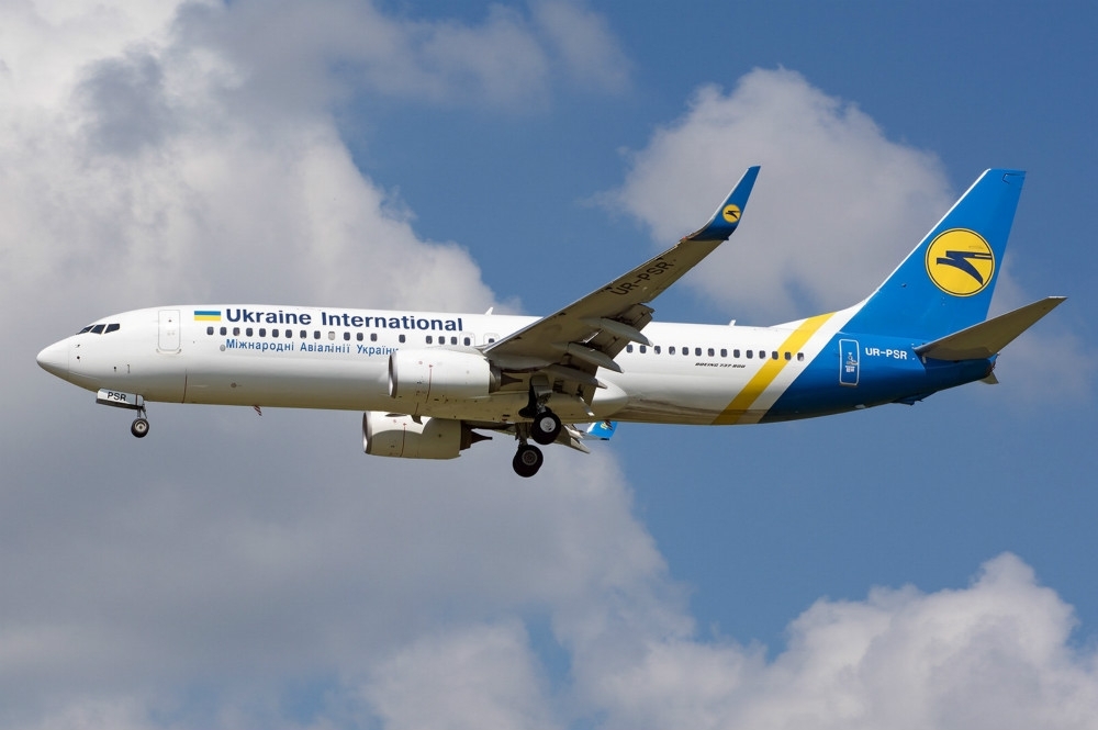 與此次空難同型、註冊於烏克蘭國際航空名下的波音737-800型客機。（資料照片、湯森路透）