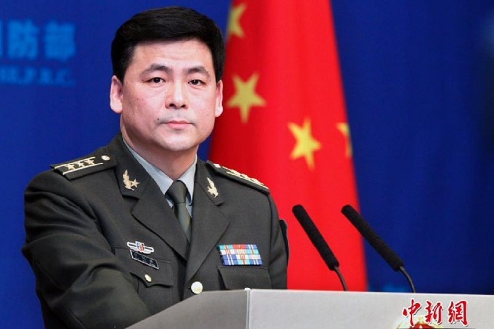 中國國防部發言人任國強。（中新網）