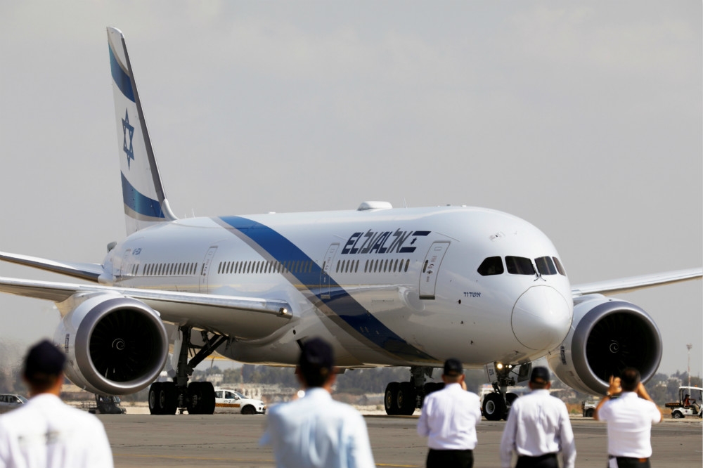 以色列航空旗下現役787客機。（湯森路透）