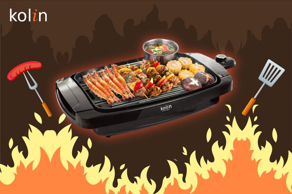 歌林全新雙面鐵板燒KHL-A1201T，以鐵板燒的炒、煎方式，加快食材熱熟，享受美食更輕鬆。 （（歌林提供）