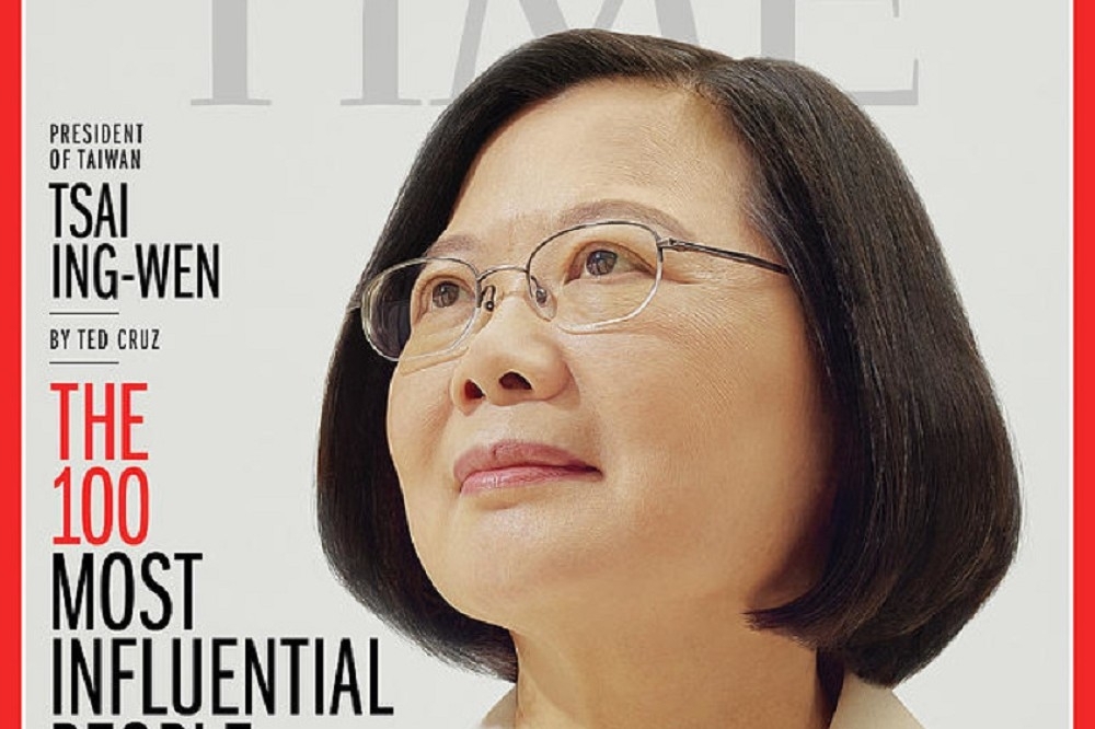 對於美國《TIME》雜誌將蔡英文總統列為2020年百大影響力人物相關報導，總統府發言人張惇涵，特別感謝克魯茲參議員長年對台灣的大力支持。（截取自TIME）