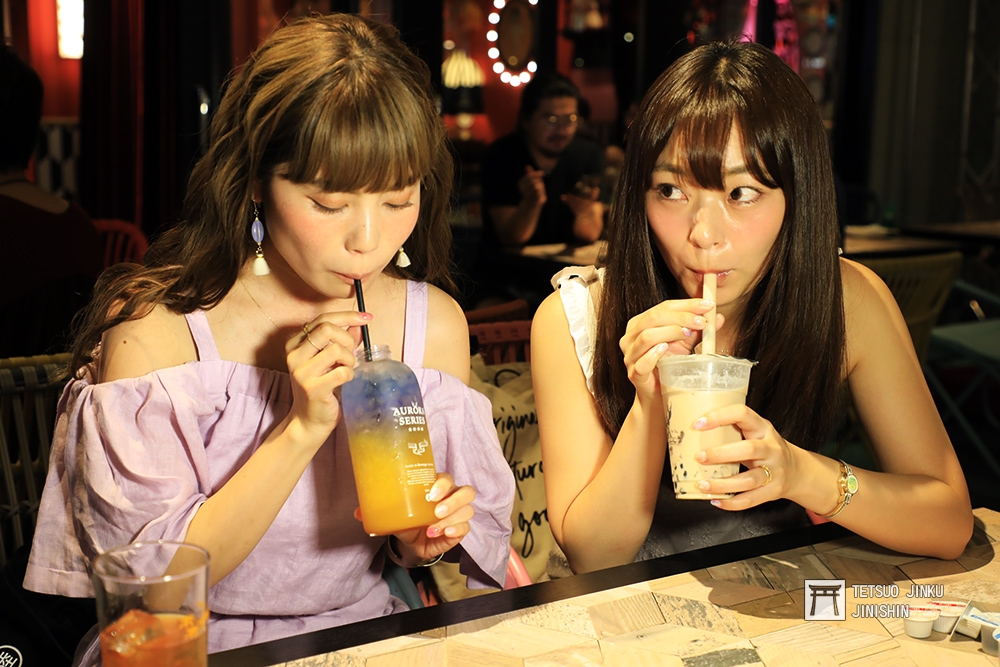 由於珍珠具有飽足感，傍晚喝上一杯晚上就不用吃飯，因此吸引許多日本年輕女性的青睞。（陳威臣攝）