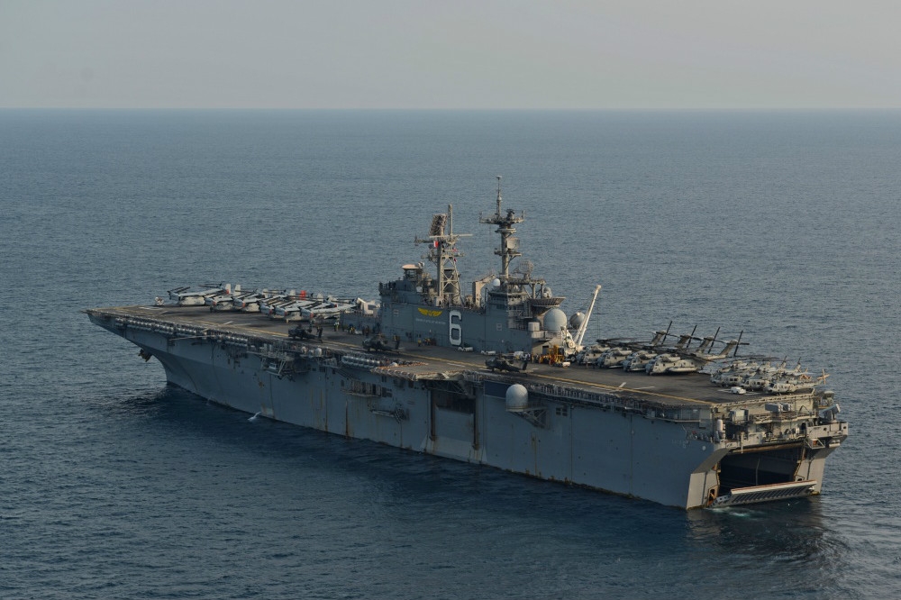 美海軍現役胡蜂級兩棲突擊艦「好人理查號」。（圖片取自美軍DVIDS系統）