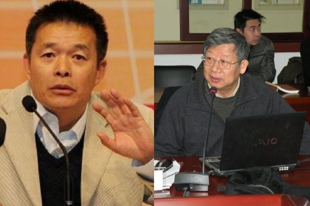 胡鞍鋼（左）和馬戎（右）是內蒙古、新疆、西藏人遭執行「第二代民族政策」的元兇。（合成照片／圖片取自網路）
