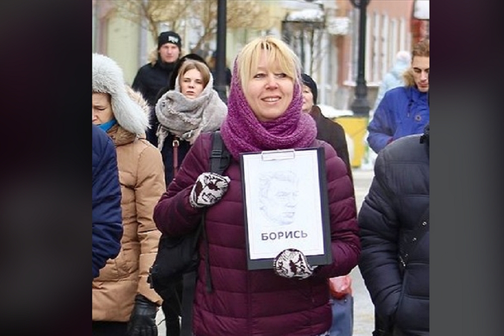 俄羅斯記者斯拉維娜（Irina Slavina）自焚身亡。（擷取自Ирина Славина臉書）