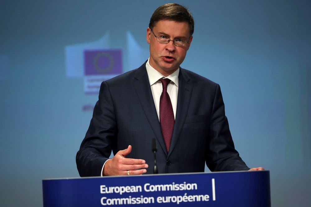 歐盟新任貿易執委杜姆布羅夫斯基斯。（湯森路透）